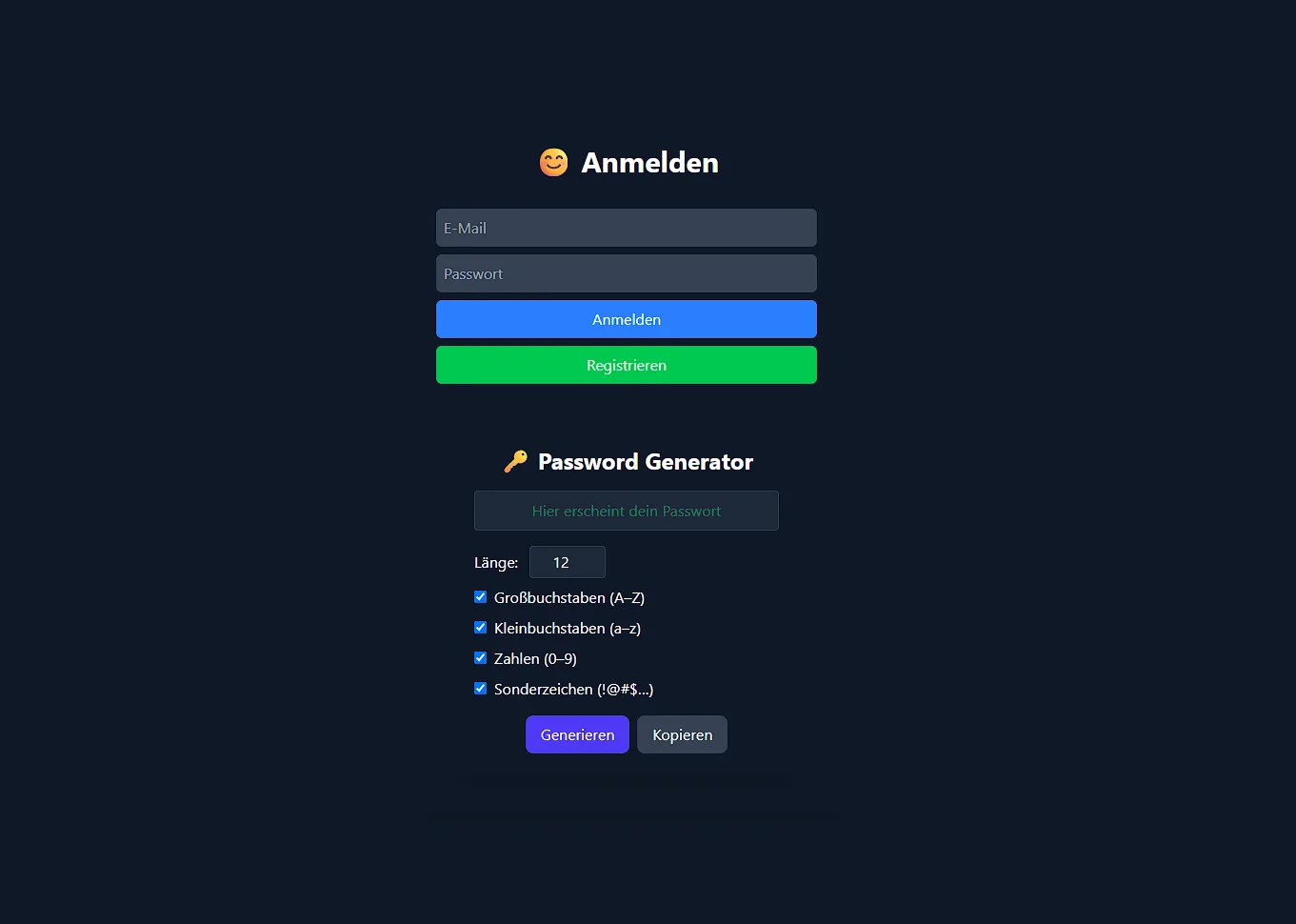Password Manager Screenshot